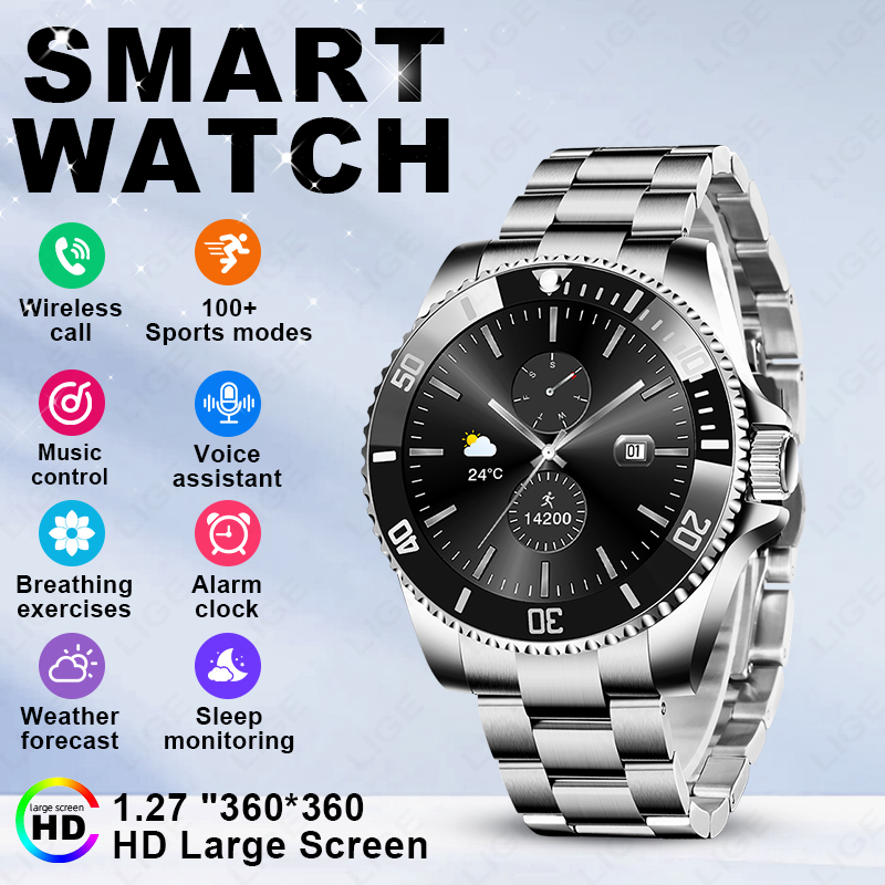 Luxury Watch In The World - ساعة ذكية LIGE 2026 بشاشة HD