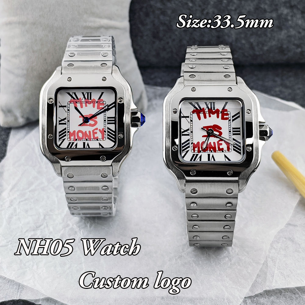 Luxury Watch Time - ساعة NH05 مربعة الشكل جديدة، ساعة