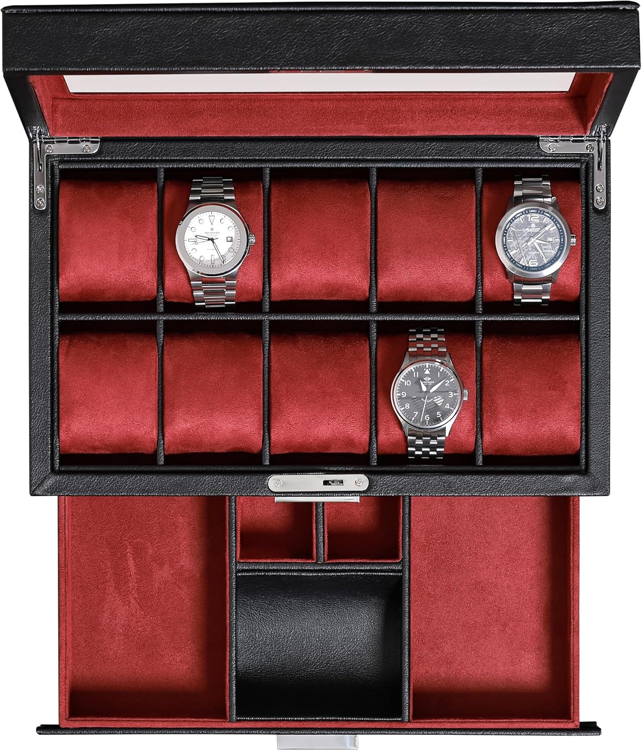 Luxury Watch Display Case - صندوق ساعات بـ 10 فتحات من