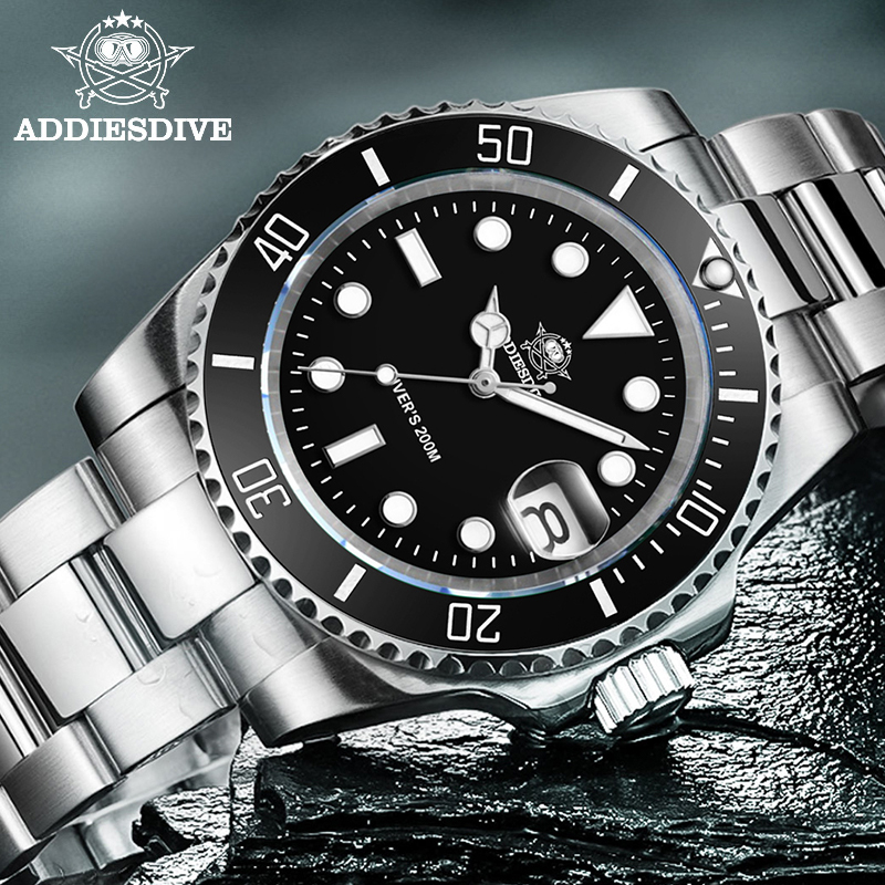 Luxury Watch Quality - ساعة كلاسيكية للرجال من Addiesdive بإطار