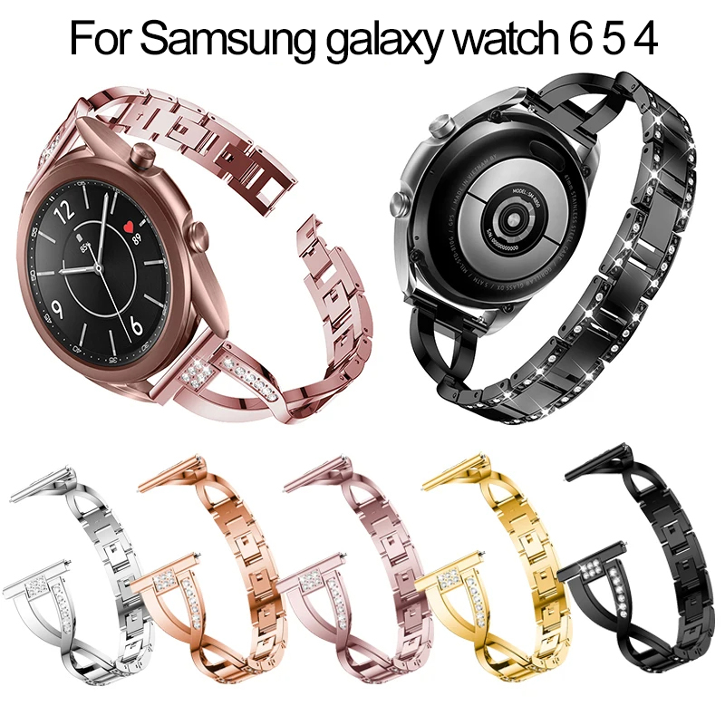 Luxury Watch Galaxy - سوار من الستانلس ستيل لساعة سامسونج