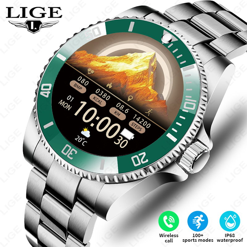 LIGE جديد ساعة ذكية الرجال بلو - مراجعة Luxury Watch In The World وسعره