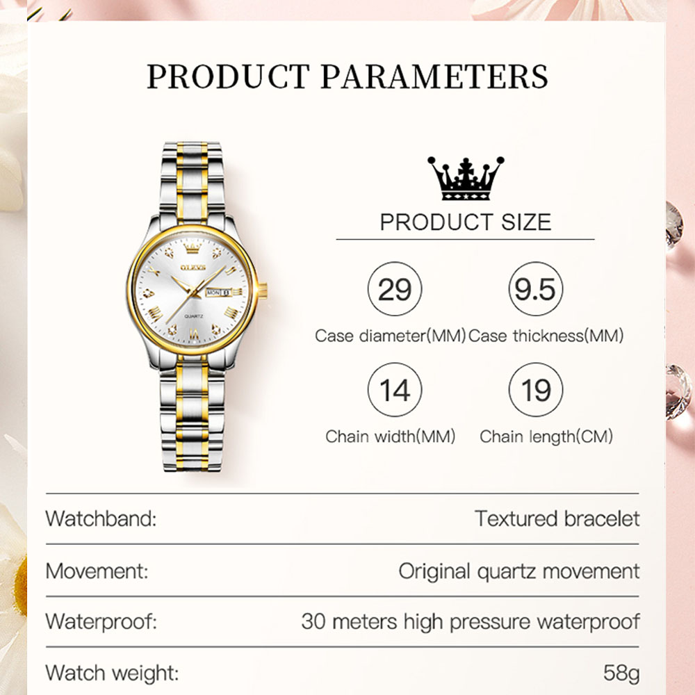ساعة أوليف كوارتز نسائية مقاوم - مراجعة Luxury Watch With Leather Strap وسعره