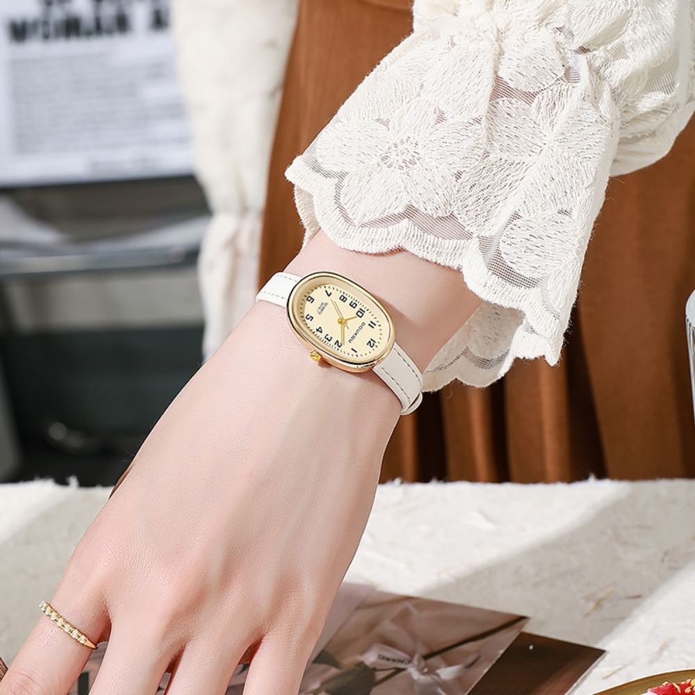 الفاخرة البيضاوي الهاتفي النسا - مراجعة Luxury Watch With Leather Strap وسعره