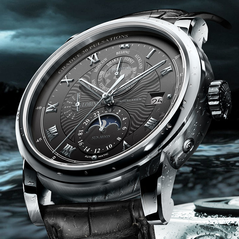 جديد LOBINNI العلامة التجارية  - مراجعة Luxury Watch In The World وسعره