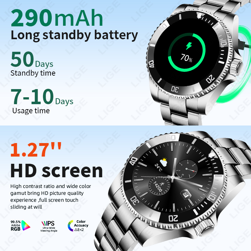 ساعة ذكية LIGE 2026 بشاشة HD م - مراجعة Luxury Watch In The World وسعره
