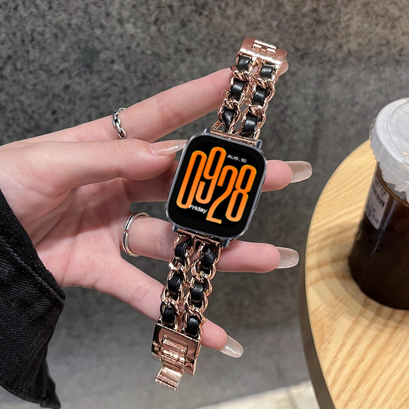 جلد فاخر + حزام معدني لساعة Xi - مراجعة Luxury Watch Galaxy وسعره