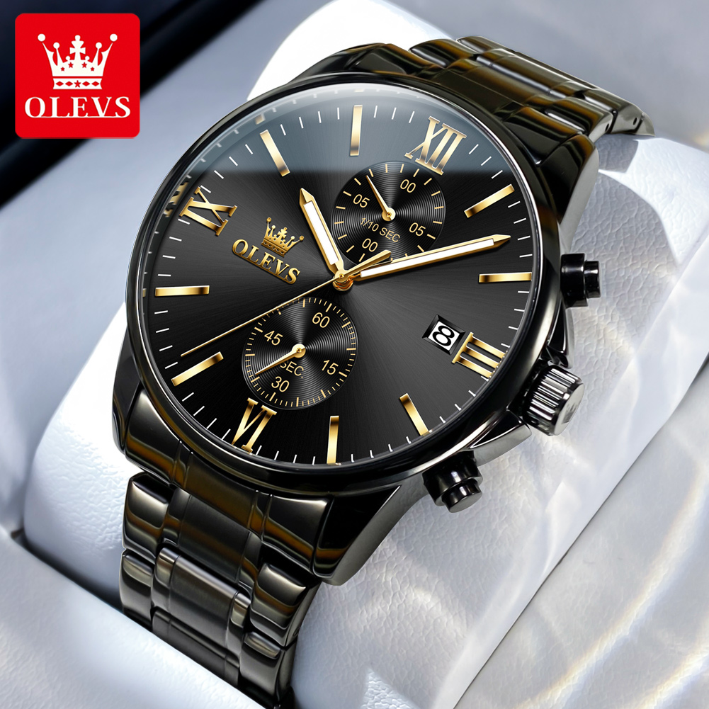 OLEVS 2886 ساعة كوارتز سوداء ك - مراجعة Luxury Watch Maker وسعره