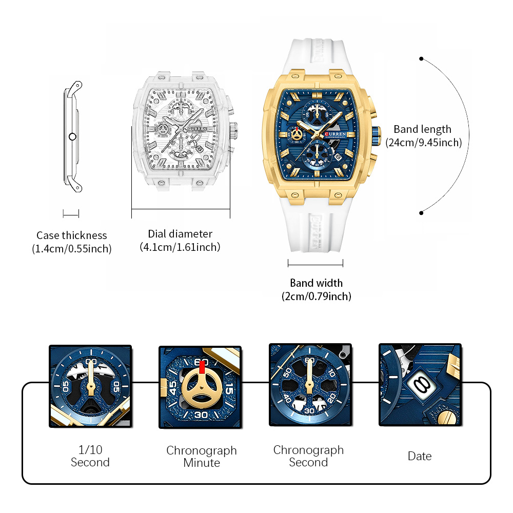 ساعة CURREN الفاخرة للرجال، سا - مراجعة Luxury Watch Quality وسعره