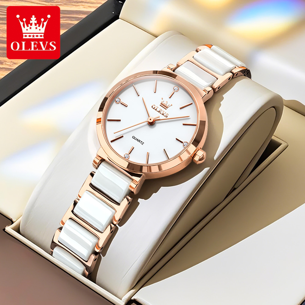 OLEVS ساعة نسائية 5877 ساعة كو - مراجعة Luxury Watch Display Case وسعره