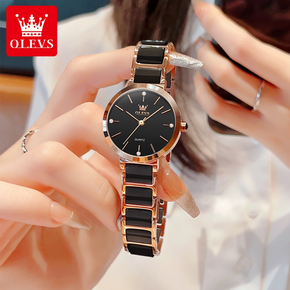 OLEVS ساعة نسائية 5877 ساعة كو - مراجعة Luxury Watch Display Case وسعره