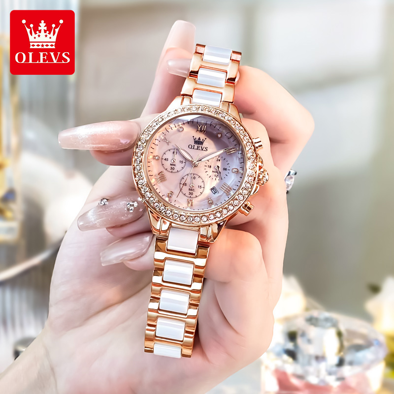 OLEVS 9999 ساعة نسائية ماركة أ - مراجعة Luxury Watch Time وسعره
