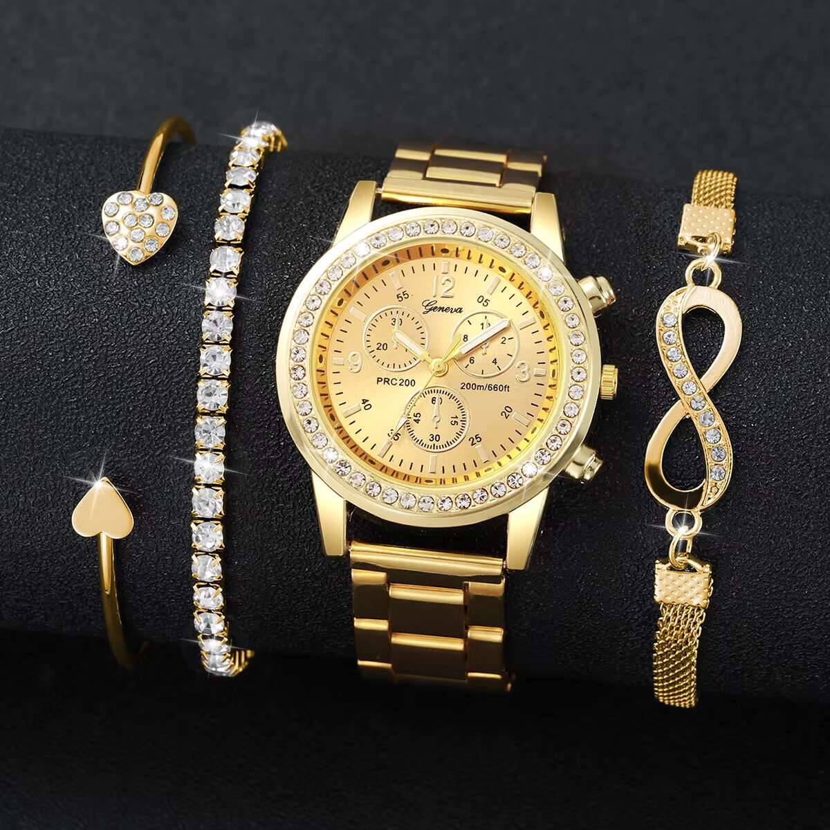 4 قطع/مجموعة ساعات نسائية فاخر - مراجعة Luxury Watch Display Case وسعره