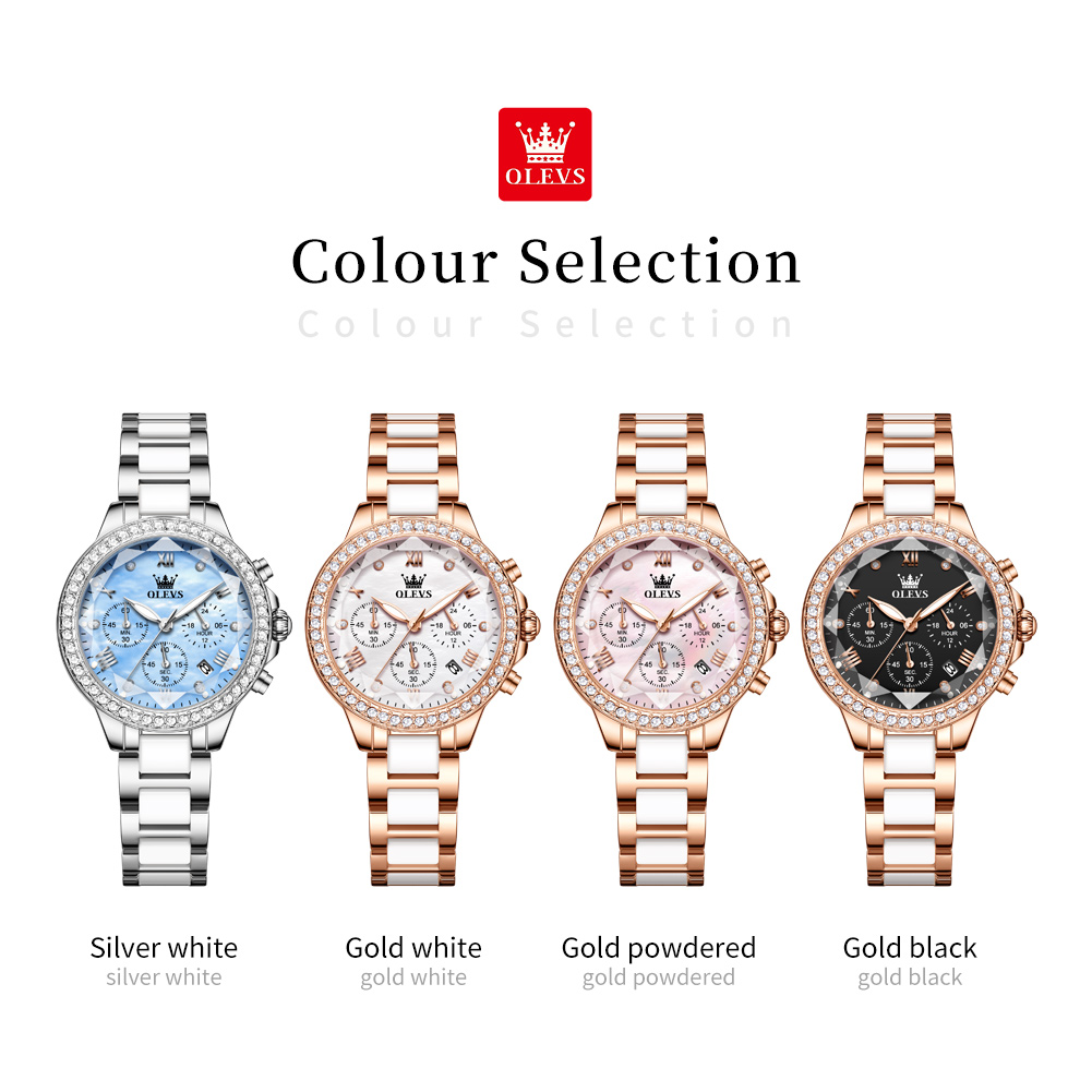 ساعة OLEVS 9999 للسيدات، ساعة  - مراجعة Luxury Watch Time وسعره