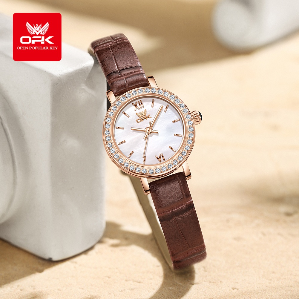 ساعة OPK 6063 الفاخرة للنساء ب - مراجعة Luxury Watch With Leather Strap وسعره
