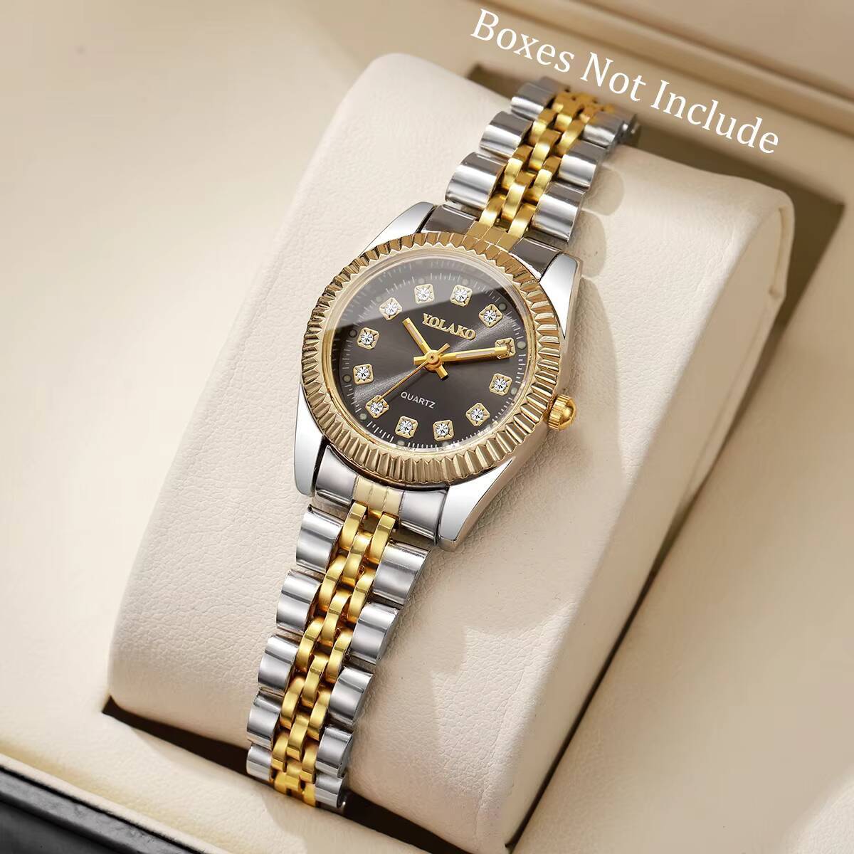 ساعة كوارتز نسائية عصرية مرصعة - مراجعة Luxury Watch Display Case وسعره