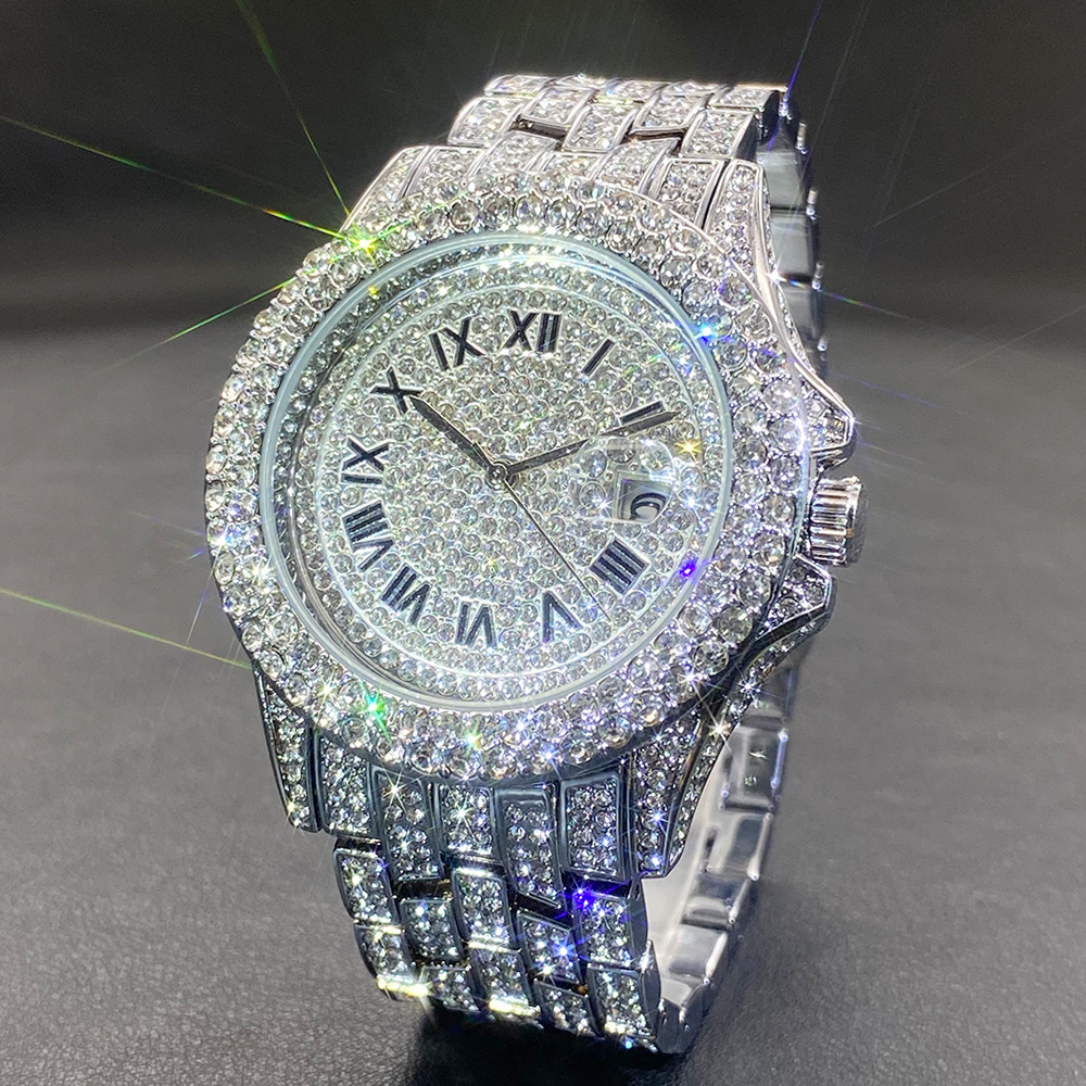 ساعة يد كبيرة ذهبية وفضية وسود - مراجعة Luxury Watch Gold And Black وسعره