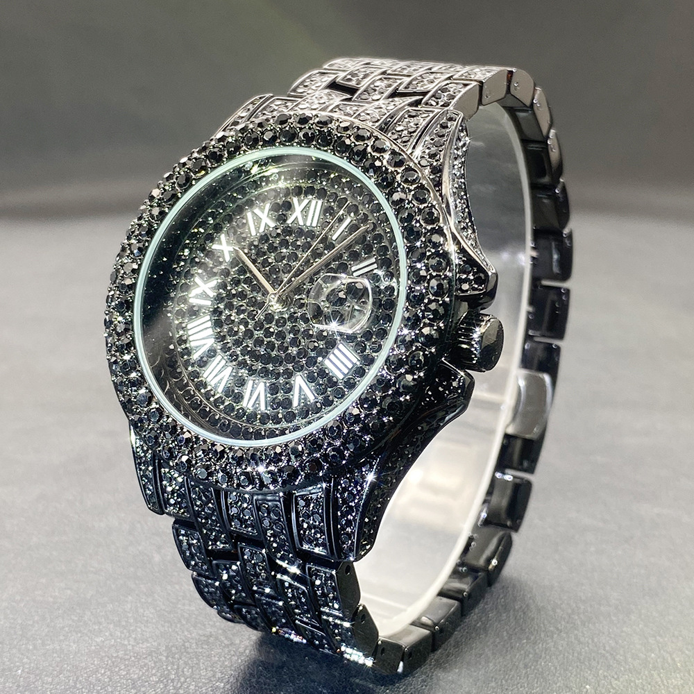 ساعة يد كبيرة ذهبية وفضية وسود - مراجعة Luxury Watch Gold And Black وسعره